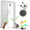 Interactive Cat Toys for Indoor Cats - 2 in 1 Automatic Laser Pointer Cat Toy with Flying Bird，Smart Moving Wand Toy with 2 Modes, Doorway Hanging Toys Safe for Bored Kitten & Adult Cats
