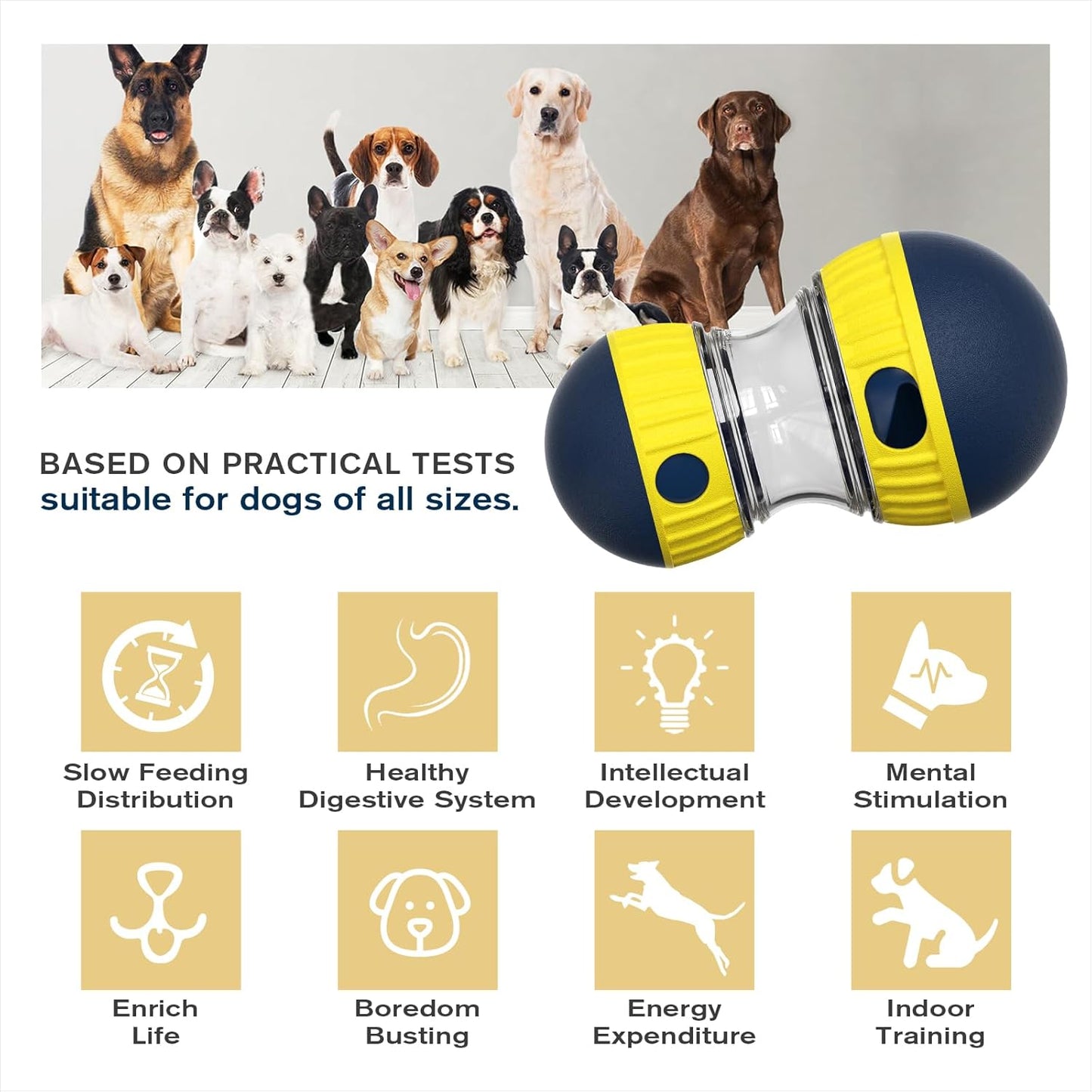 TLKNG Extra-Large Size Dog Enrichment Toy for Medium/Small Dogs Treat Dispenser Ball, Puppy Food Dispensing Toys & Puzzles Slow Feeder & Mental Stimulation,Ultimate Boredom Buster