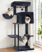 Gitelsnour Cat Tree, Cat Tower for Indoor Cats, 43.3 inch Cat Tree Tower with Sturdy Steel Tube, Hammock, Cat Condo for Small Cats and Kittens, Scratching Post, Smoky Gray GCT004SG