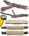 Bissap 5PCS Large Bird Perch Stand, Natural Wood Pole Standing Paw Grinding Fork Parrot Cage Branch with Rope for Macaw African Grey  Pet Medium Large Birds Cage Accessories
