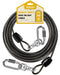 Petbobi Heavy-Duty Dog Tie-Out Cable - 20FT Extra Strong Wire Cable for Large Pets Up to 300Lbs, Rust Proof Dogs Leash with Carabiners and 360°
