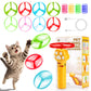 BABORUI Cat Toy Disc Launcher, Rechargeable Interactive Cat Fetch Toy Launcher with 8 Flying Discs, Flying Enrichment Toys for Indoor Bored Kittens & Adult Cats (Yellow)