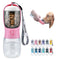 Cibaabo Dog Water Bottle with Food Container, Travel Puppy Water Bowl, Portable Pet Dispenser, Girl Dog Mom Gifts Accessories Stuff Essentials Necessities for Yorkie Chihuahua Cat Walking and Hiking