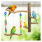Bird Toys, Bird Swing Toys with Perch Stand, Cage Accessories for Budgies, Parakeets, Cockatiels & Other Small Birds