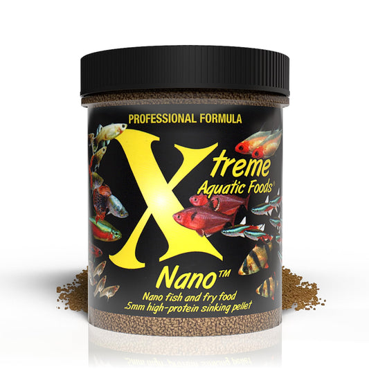 Xtreme Nano 0.5mm Sinking Pellets – High-Protein Fish Food for Nano & Community Fish, Krill-Based Formula for Color, Immune Support, and Vitality – Complete Nutrition for Small Aquarium Species (9oz)