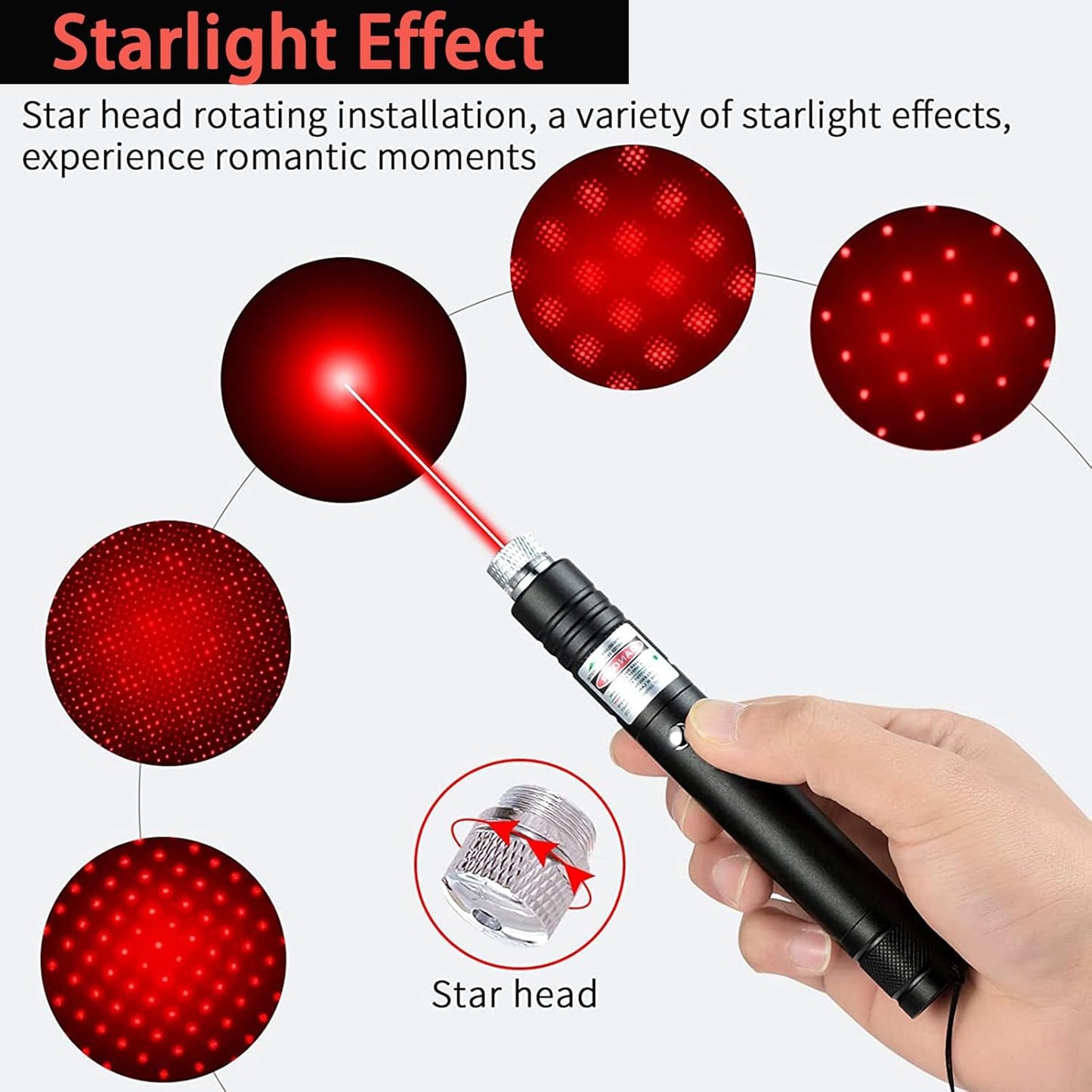 MEUSNO Laser Pointer, Red Laser Pointer Pen Laser Light Pointer for Rechargeable Red Pointer Laser for Presentations