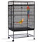 Daoeny Bird Cage Seed Catcher, Large Bird Cage Cover, Adjustable Soft Airy Nylon Mesh Net, Birdcage Cover Skirt Seed Guard for Parrot Parakeet Macaw African Round Square Cages (Black)