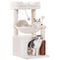 Cat Tree 32 Inches Small Cat Tree for Large Cats Adult Cat Tower with Scratching Post,15.7”Large Hammock and Self Groomer, and Removable Top Perch and Wide Condo for Indoor Cats-Beige