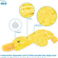 Best Pet Supplies Interactive Squeaky Dog Chew Toy, Ideal Dog Toys for Chewers, Small, Medium & Large Dogs, and Fetch Lovers - Crinkle Duck (Yellow), Large