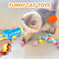MeoHui 31Pcs Cat Ball Toy Launcher Gun,Cat Balls Fetch Toy,30Pcs Plush Fuzzy Balls Launcher Cat Toy for Cats with 1 Gun,Funny Interactive Cat Toys for Bored Indoor Adult Cats,Cute Kitten Kitty Toys