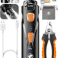 Whisper Quiet Dog Nail Grinder with 4 LED Lights, Safe & Stress-Free for Sensitive Dogs Cats of All Breeds & Sizes, 3 Grinding Bits, 3-Speed, Pet Nail Trimmers, Rechargeable Painless Grooming Kit