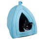 Cat House - Indoor Bed with Removable Foam Cushion - Pet Tent for Puppies, Rabbits, Guinea Pigs, Hedgehogs, and Other Small Animals by PETMAKER