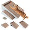 Pets Cat Scratcher Cardboard with Catnip, Removable Cat Scratching Pad with Ball, 2-in-1 Corrugated Cat Scratch Lounge Sofa Refill