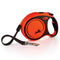 FLEXI Xtreme Tape Retractable Dog Leash for Large Dogs Upto 121 lbs. – 26 ft., Orange/Black | Tangle Free Pet Walking Leash with One-Handed Brake