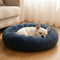 Comfort Donut Dog Bed - Ultra-Soft Pet Bed with Neck Support, 3 Sizes (Machine Washable) for Small/Medium/Large Dogs & Cats (Gray, 24''Lx24''Wx8''Th)
