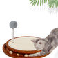 Cat Scratcher, Cat Cratch Sisal Pad with Wooden Roller Ball Toy, Cat Scratchers Interactive Toys for Indoor Cats, Satisfies Kitten’s Scratching, Chasing and Hunting