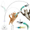 Interactive Cat Toys for Indoor Cats - Automatic Flying Bird Feather Toy, USB Rechargeable Electric Cat Teaser with Sticky Suction Base, Smart Motion Activated Self-Play Enrichment Toy for Bored Cats