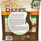 Pork Chomps Roasted Pork Skin Dog Chews, 6-inch Rib Shapes, 10 Count