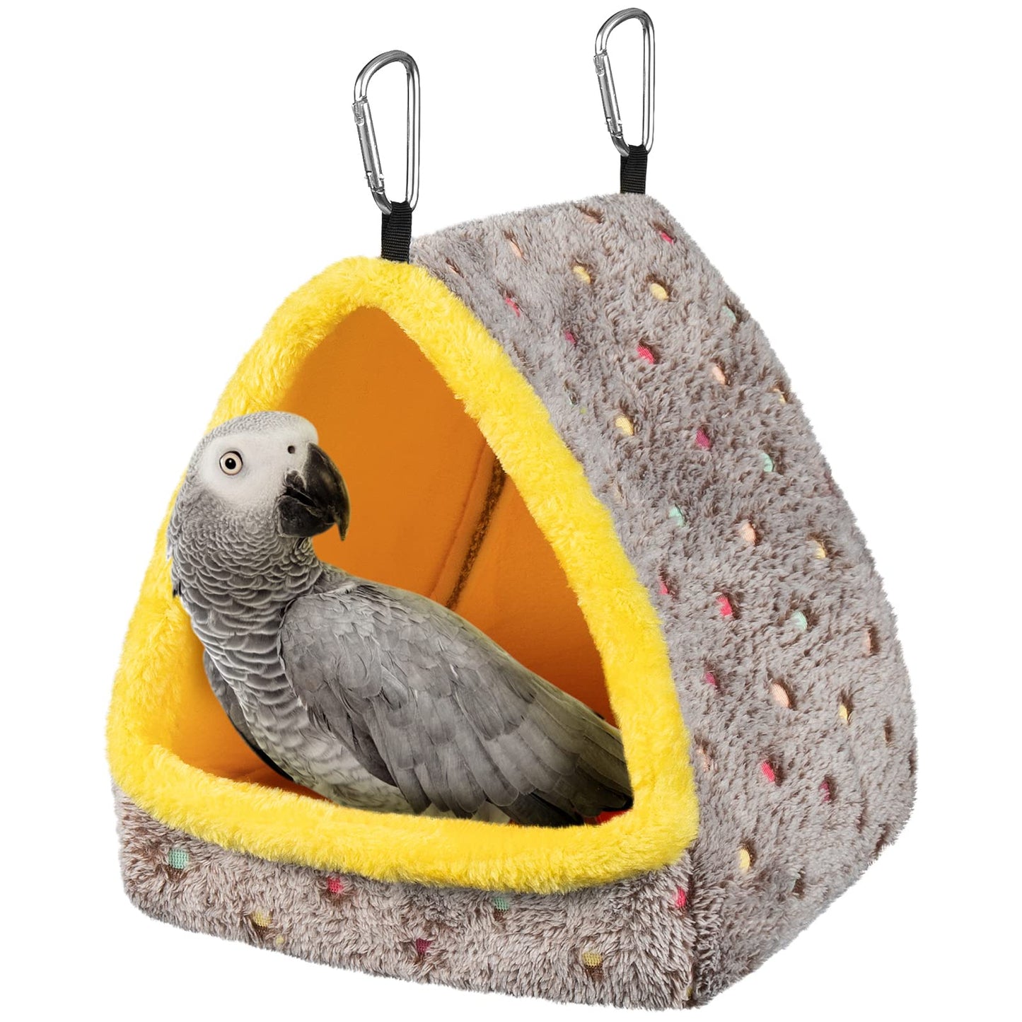 Large Winter Warm Bird Nest House, Comfortable Bird Bed for Cage with Mat, Hanging Hammock Shed Hideaway Hut Gift for Macaws African Grey  Parrots