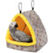 Large Winter Warm Bird Nest House, Comfortable Bird Bed for Cage with Mat, Hanging Hammock Shed Hideaway Hut Gift for Macaws African Grey  Parrots
