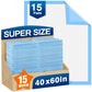 Bed Pads Disposable 40"X60" Super Absorbent Pee Pads, Oversized Underpads for Adults, Elderly, Pets [150x200CM, 15pcs]