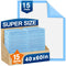 Bed Pads Disposable 40"X60" Super Absorbent Pee Pads, Oversized Underpads for Adults, Elderly, Pets [150x200CM, 15pcs]