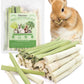 Bissap 40PCS Rabbit Chew Sticks, 20PCS Sweet Bamboo Chew Sticks & 20PCS Papaya Stems Bunny Chews for Rabbit Hamster Chinchilla Guinea Pig Small Animals Natural Molar Treats