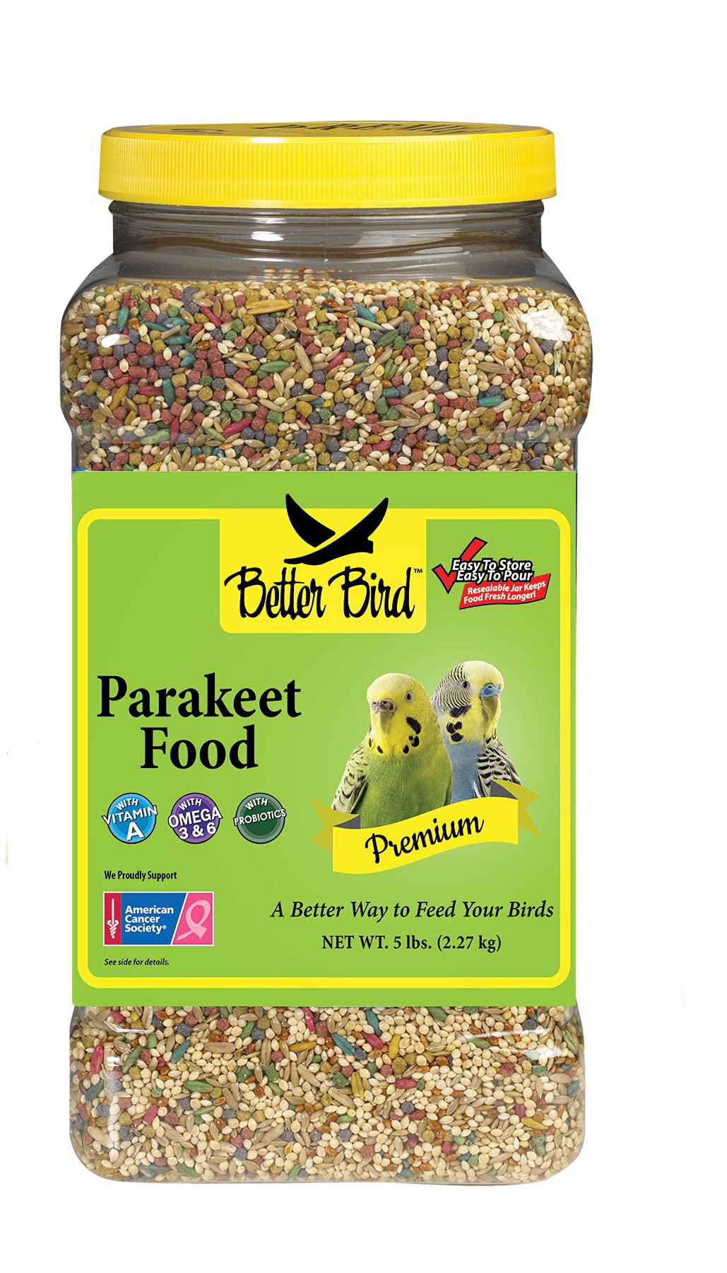 Premium Parakeet Food, 5 lb Jar