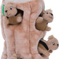 Outward Hound Hide-A-Squirrel Dog Toy – Interactive 2‑in‑1 Plush Puzzle with 6 Squeaky Removable Squirrels, X-Large