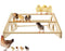 Large Wooden Pine Chick Perch Roosting Bar for Baby Chicks Brooder Coop, Chicken Training Toy Stand