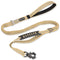 Heavy Duty Tactical Dog Leash, 4-6FT Shock Absorbing Tactical Leash with 2 Padded Handles, Metal Carabiner Clip,Car Seatbelt, Reflective Heavy Duty