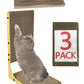 3-Pack WRBTA Cardboard cat Scratcher,L Shape Cat Scratch Pad Wall Mounted, Cat Scratching Cardboard with Ball Toy for Indoor, Cardboard Cat Scratcher with Double-Sided Usability.cat Scratching Post
