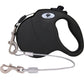16ft Retractable Dog Leash for Large Breed Dogs up to 110 lbs with a Detachable Chew Proof Extender Wire Ropes (Black L)