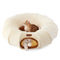 Cat Tunnel Bed for Indoor Cats, Cute Cat Donut Toy Tunnel for Small Large Cats, Peekaboo Pet Cave Play Tunnel Toys for Kitten/Rabbit,Beige