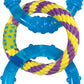 Petstages Dental Links Dog Chew Toy – Puppies & Adults, Strong Chewers, Multiple Textures & Rope, 8.5" x 4" x 1"