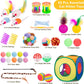 Retro Shaw Cat Toys Pack 33Pcs, Interactive Kitten Toys for Indoor Cats Kitty with Collapsible Play Tunnel Tube Tent Feather Wand Teaser Bell Fuzzy Ball Springs Mouse Toy