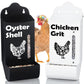 CluckRoots Chicken Grit and Oyster Shell Feeder Combo, No-Spill Weatherproof Heavy-Duty Design, Lift-Off Wall-Mounted Metal Dispenser w/View Window, Chicken Coop Accessories Gifts for Lovers Women