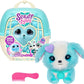 SCRUFFALUVS Blue Surprise Pet, Mystery Plush Toys, Stuffed Animals, Wash to Reveal 1 of 3 Rescue Pets: Puppy, Bunny, or Kitty - Includes 8.7" Deluxe Pet Carrier - Styles May Vary