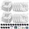 32 Pcs Cat Water Fountain Replacement Filters-16 Pack Cat Fountain Filters with 16 Pack Sponges, Enhanced Compatibility Pet Fountain Filter Fit for 95oz/2.8L 135oz/4L 67oz/2L Pet Drinking Fountain
