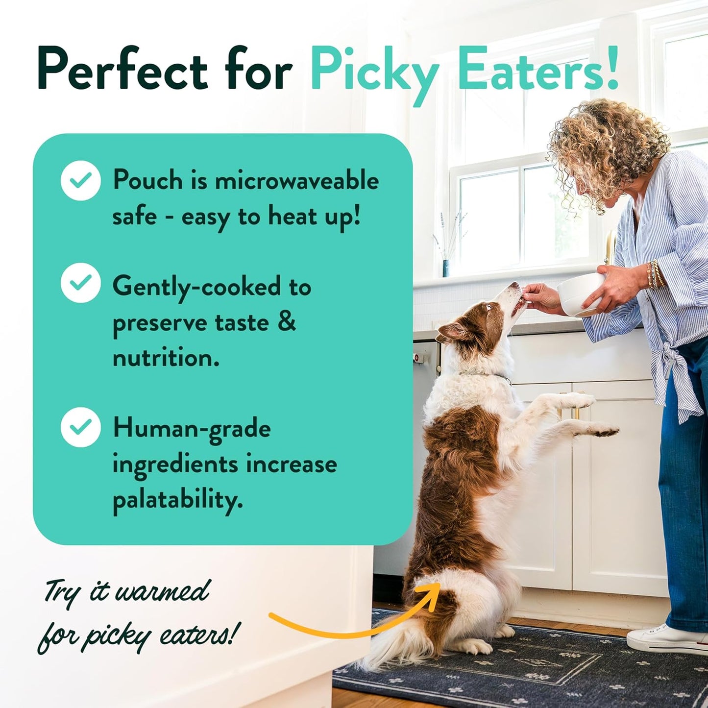 Portland Pet Food Company Fresh Dog Food Pouches - Human-Grade Toppers Wet Pet Meal & Mixers - Small & Large Breed Puppy & Senior Dogs - Gluten-Free, Limited Ingredient Rosie’s Beef N' Rice - 8 Pack