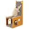 Cat Scratcher, Cat Scratching Board, L Shaped Vertical Cat Scratcher for Wall and Couch Protection, Cat Cardboard Scratcher with 4 Ball Toys for Indoor Cats