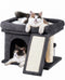 Aechonow Cat Tree for Large Cats, 14Inch Cat Tree Tower with Scratching Post, 20x16.5Inch Perch Bed for Adult Senior Cats, Removable Washable Mat, Dark Gray