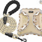 haapaw Dog Harness with Leash Set, No Pull Adjustable Reflective Step-in Puppy Harness with Thickened Padded Vest for Extra-Small/Small Medium Dogs
