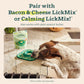 WOOF LickMat - Easy-to-Clean Lick Mat for Dogs - Slow Feeder Mat with Non-Slip Design - BPA-Free Silicone Lick Mat - Interactive Dog Toys - Green