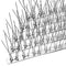 OFFO Bird Spikes with Stainless Steel Base, Covers 73.7 Feet(22.5m) Durable Bird Spikes Arrow Pigeon Spikes Fence Kit for Keeping Small Bird, Crows and Woodpeckers Away