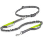 Tuff Mutt Hands Free Dog Leash for Walking Running Hiking, Waist Leash with Bungee, Adjustable Belt, Reflective Double Handle Design for Large Medium