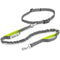 Tuff Mutt Hands Free Dog Leash for Walking Running Hiking, Waist Leash with Bungee, Adjustable Belt, Reflective Double Handle Design for Large Medium