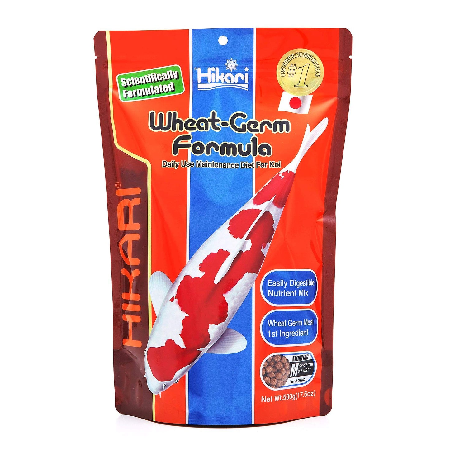 Hikari 17.6-Ounce Wheat Germ Floating Pellets for Pets, Medium