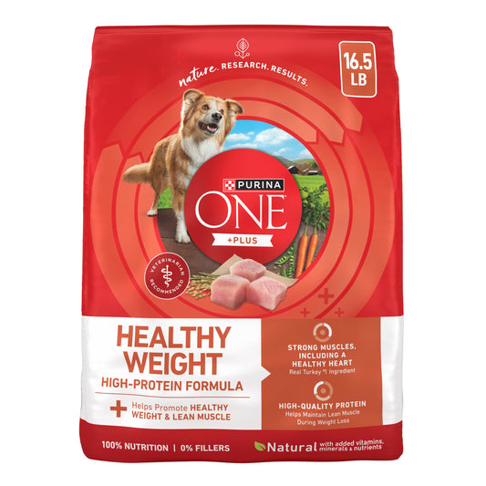 Purina ONE Plus Healthy Weight High-Protein Dog Food Dry Formula - 16.5 lb. Bag