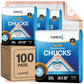 Chucks Premium Disposable Underpads 36”x36” [100-Count] Ultra Absorbent Chux Incontinence Bed Pads Disposable Adult with Adhesive Tape, Pee Pads Pet Training Pads XXXL 36x36 Bulk Pack